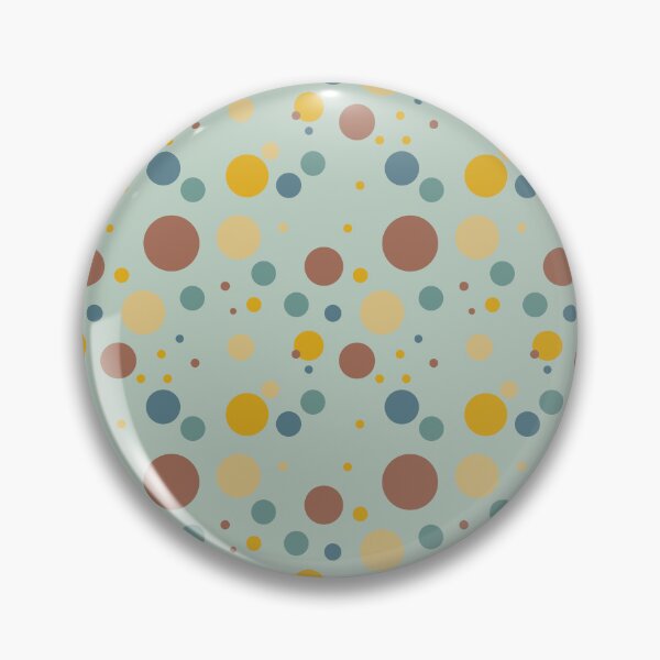 Item preview, Dots Dots Dots Polka Dots Circles Mustard Brown Tan blue pale green designed and sold by fairy-taler.