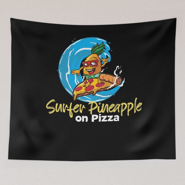 Item preview, Surfer Pineapple Boy on Pizza designed and sold by Grafik Traffik.