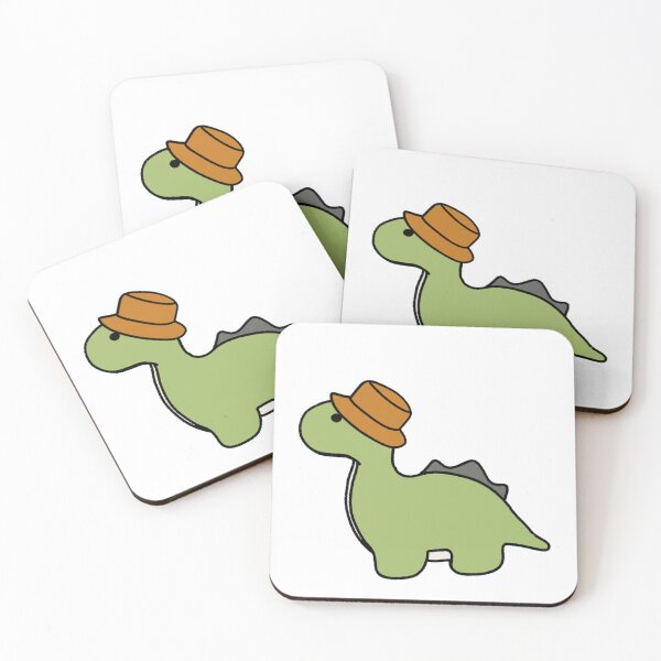 Item preview, Dinosaur in an Orange Bucket Hat designed and sold by beckahbrooks.