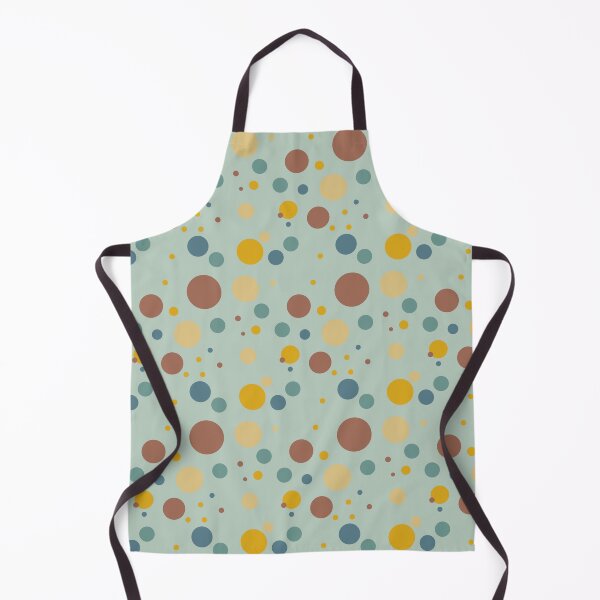 Item preview, Dots Dots Dots Polka Dots Circles Mustard Brown Tan blue pale green designed and sold by fairy-taler.