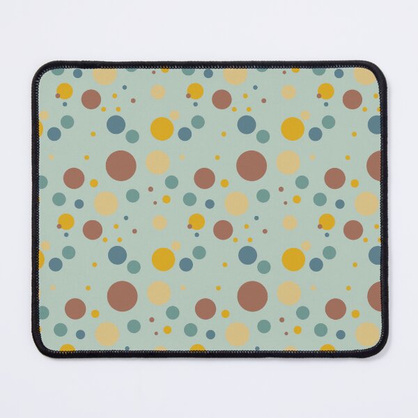 Item preview, Dots Dots Dots Polka Dots Circles Mustard Brown Tan blue pale green designed and sold by fairy-taler.