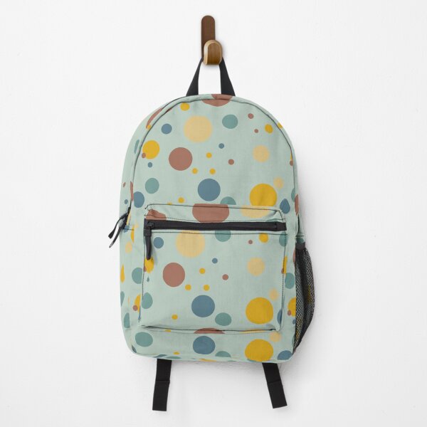 Item preview, Dots Dots Dots Polka Dots Circles Mustard Brown Tan blue pale green designed and sold by fairy-taler.
