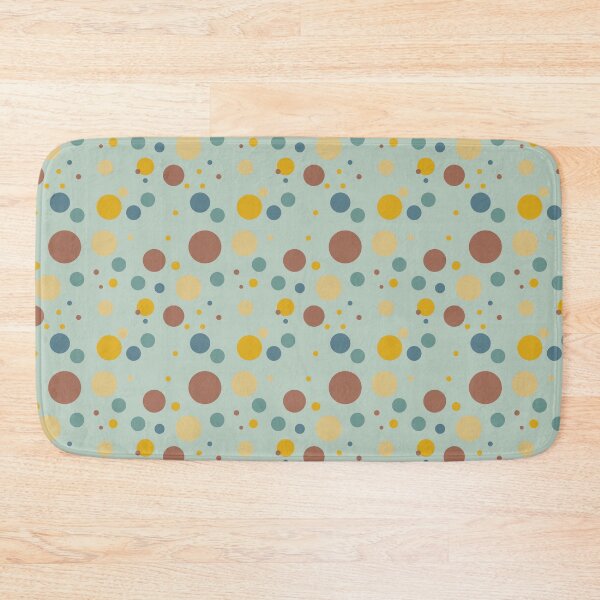 Item preview, Dots Dots Dots Polka Dots Circles Mustard Brown Tan blue pale green designed and sold by fairy-taler.