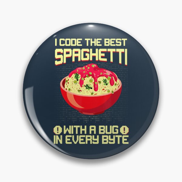 Item preview, I Code The Best Spaghetti Programming Coding Pun designed and sold by dragonteesa.