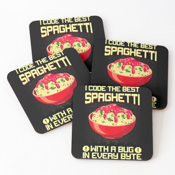 Item preview, I Code The Best Spaghetti Programming Coding Pun designed and sold by dragonteesa.