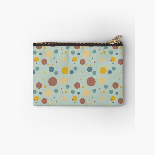 Item preview, Dots Dots Dots Polka Dots Circles Mustard Brown Tan blue pale green designed and sold by fairy-taler.
