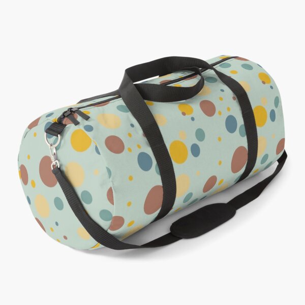 Item preview, Dots Dots Dots Polka Dots Circles Mustard Brown Tan blue pale green designed and sold by fairy-taler.