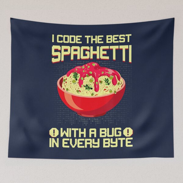 Item preview, I Code The Best Spaghetti Programming Coding Pun designed and sold by dragonteesa.