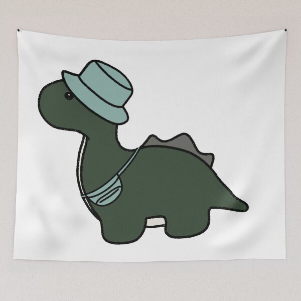 Item preview, Dinosaur in a Blue Bucket Hat designed and sold by beckahbrooks.