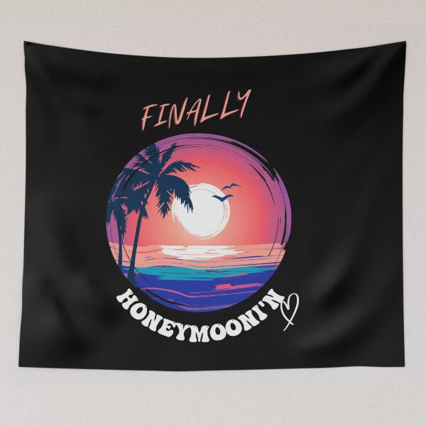 Item preview,  Funny Finally honeymooning, just married couple late honey moon vacation designed and sold by POPLIN ⭐ ⭐ ⭐ ⭐ ⭐.