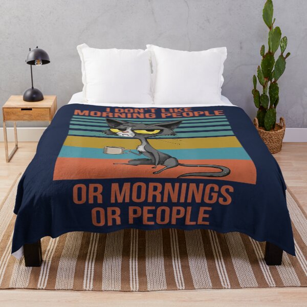 Item preview, I Don't Like Morning People Or Mornings Or People Cat Coffee designed and sold by dragonteesa.