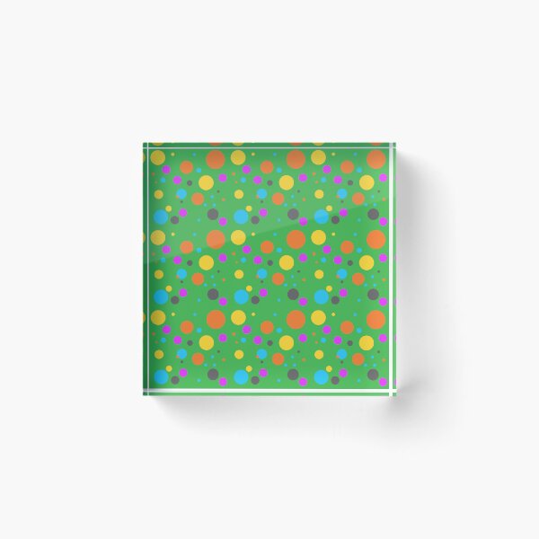 Item preview, Summer 70s 60s Seventies Sixties Retro Vintage Polka Dots Dots Dots Polka Dots Circles Orange Yellow Green Pink designed and sold by fairy-taler.