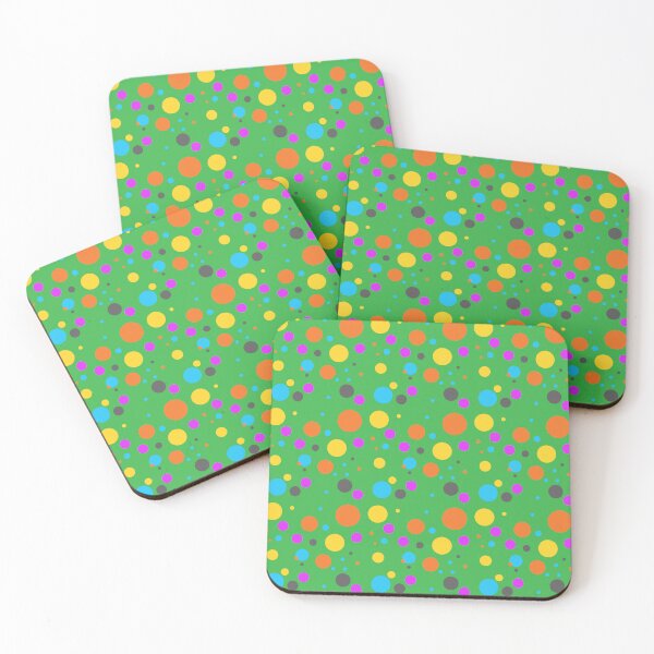 Item preview, Summer 70s 60s Seventies Sixties Retro Vintage Polka Dots Dots Dots Polka Dots Circles Orange Yellow Green Pink designed and sold by fairy-taler.