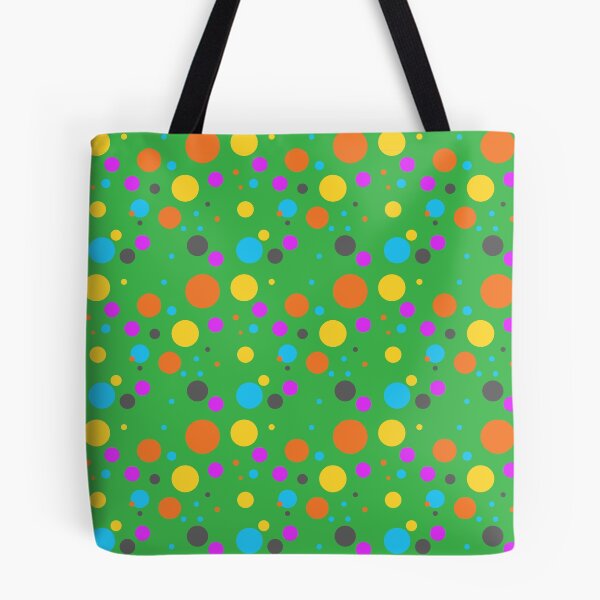 Item preview, Summer 70s 60s Seventies Sixties Retro Vintage Polka Dots Dots Dots Polka Dots Circles Orange Yellow Green Pink designed and sold by fairy-taler.