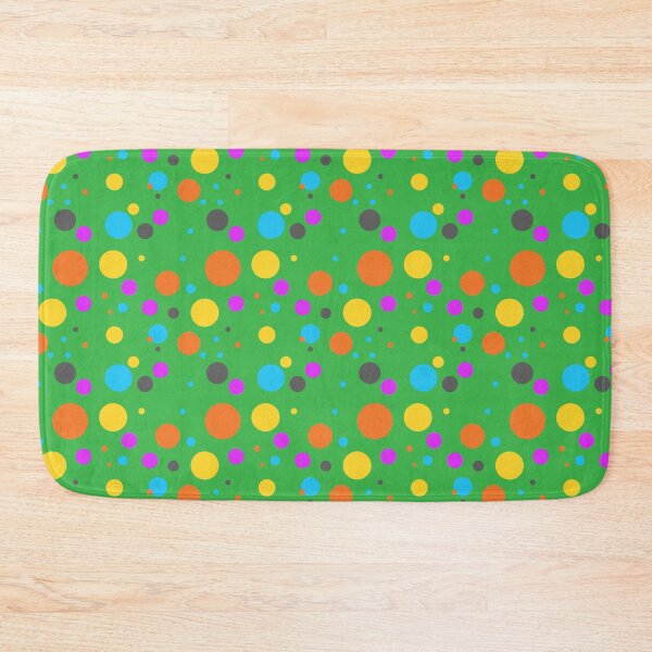 Item preview, Summer 70s 60s Seventies Sixties Retro Vintage Polka Dots Dots Dots Polka Dots Circles Orange Yellow Green Pink designed and sold by fairy-taler.