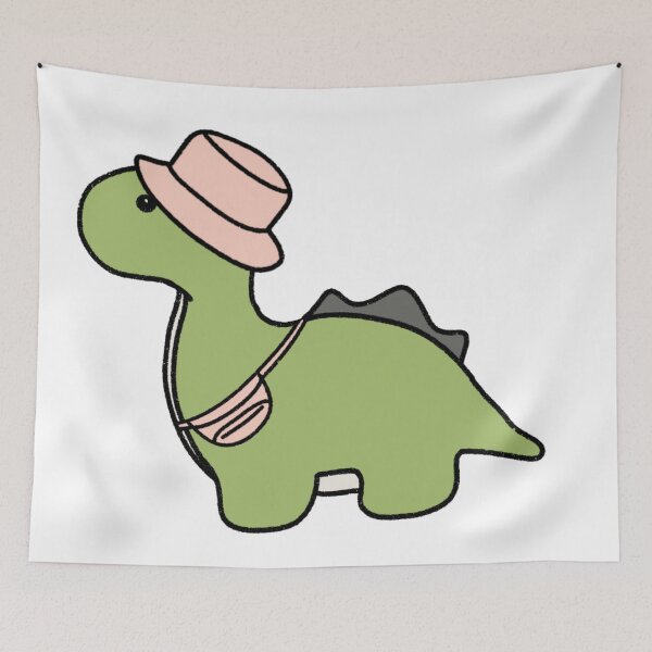 Item preview, Dinosaur in a Pink Bucket Hat designed and sold by beckahbrooks.