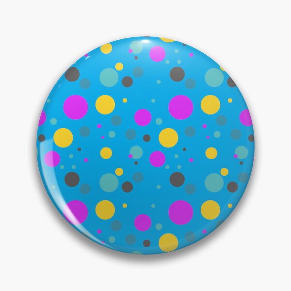Item preview, Summer 70s 60s Seventies Sixties Retro Vintage Polka Dots Dots Dots Polka Dots Circles Electric Blue Pink Yellow  designed and sold by fairy-taler.