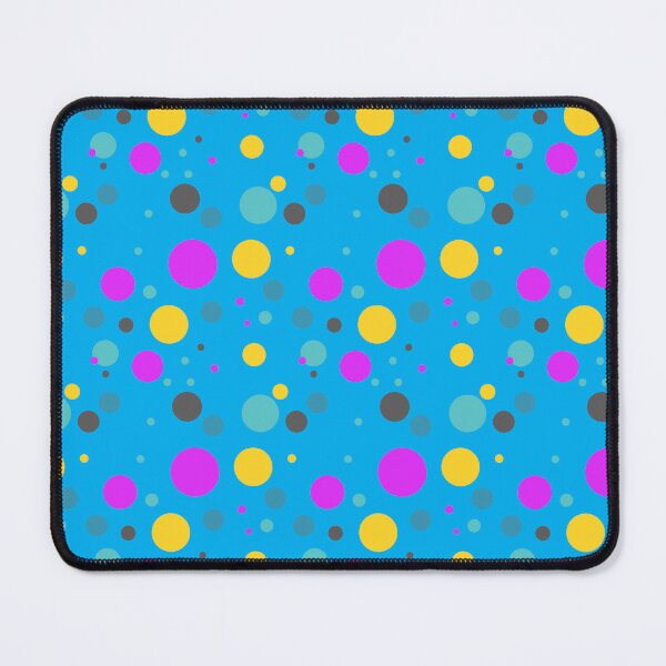 Item preview, Summer 70s 60s Seventies Sixties Retro Vintage Polka Dots Dots Dots Polka Dots Circles Electric Blue Pink Yellow designed and sold by fairy-taler.