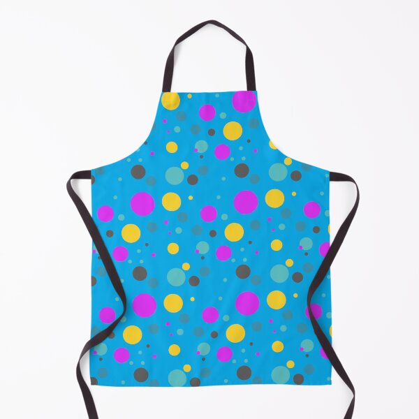 Item preview, Summer 70s 60s Seventies Sixties Retro Vintage Polka Dots Dots Dots Polka Dots Circles Electric Blue Pink Yellow designed and sold by fairy-taler.