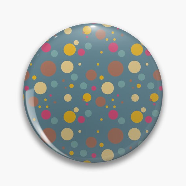 Item preview, Summer 70s 60s Seventies Sixties Retro Vintage Polka Dots Dots Dots Polka Dots Circles Mustard Brown Tan blue pale green designed and sold by fairy-taler.