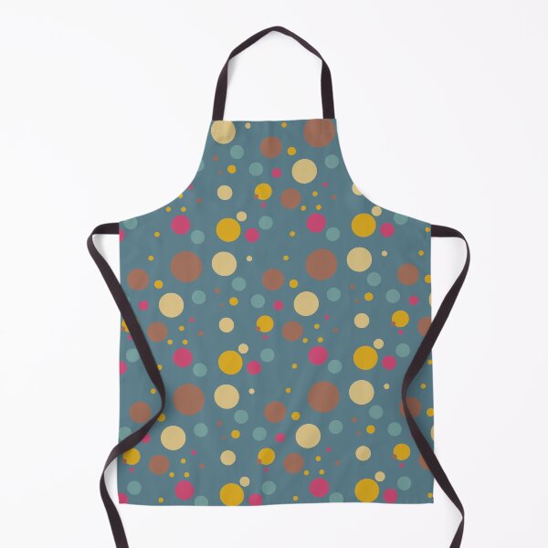 Item preview, Summer 70s 60s Seventies Sixties Retro Vintage Polka Dots Dots Dots Polka Dots Circles Mustard Brown Tan blue pale green designed and sold by fairy-taler.