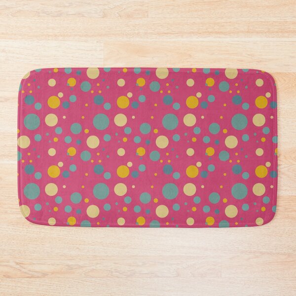 Item preview, Summer 70s 60s Seventies Sixties Retro Vintage Polka Dots Dots Dots Polka Dots Circles Rose Red Tan Blue Orange designed and sold by fairy-taler.