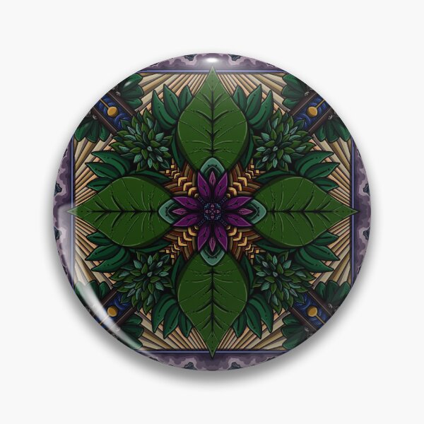 Item preview, Grandfather Clock keeping time in a garden of mystery mandala designed and sold by DrawnbyVaughan.