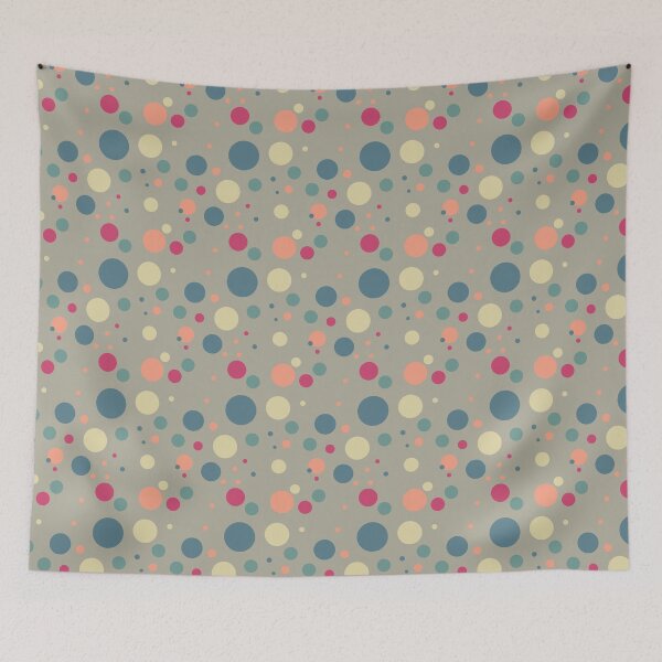 Item preview, Polka Dots Dots Dots Polka Dots Circles Grey Red White Blue designed and sold by fairy-taler.