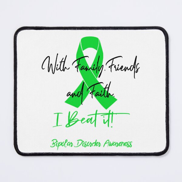 Item preview, Bipolar Disorder Warrior - With Family, Friends, and Faith - I BEAT IT! designed and sold by Robbsyn.