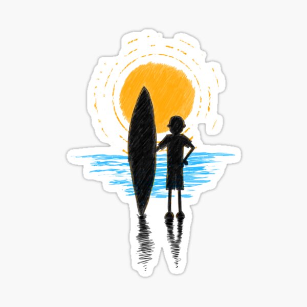 Surf Ocean Sunset - SOS Sticker