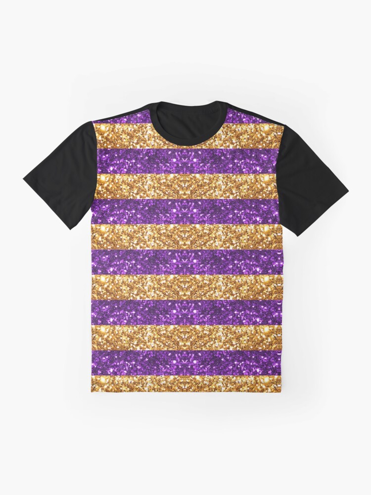 "Purple and Gold Glitter Stripes Baton Rouge New Orleans Nola Louisiana