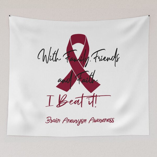 Item preview, Brain Aneurysm Warrior - With Family, Friends, and Faith - I BEAT IT! designed and sold by Robbsyn.