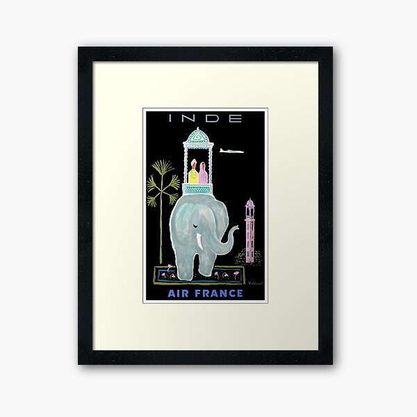 Item preview, 1956 Air France India Travel Poster designed and sold by retrographics.