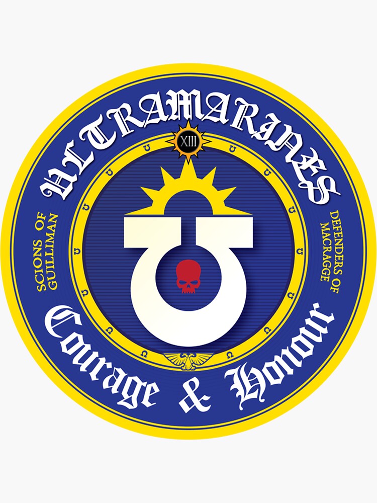 "Warhammer 40k Ultramarines Space Marines Emblem" Sticker for Sale by