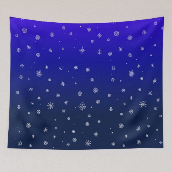 Item preview, Snowflake Pattern Blue Night Sky  designed and sold by Deborah Camp.