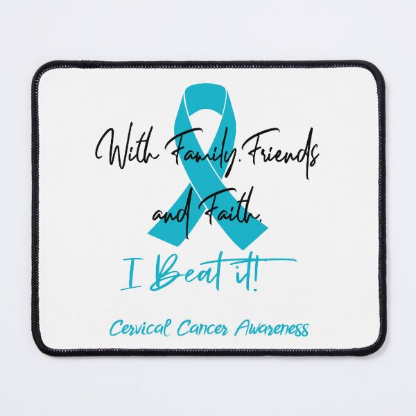Item preview, Cervical Cancer Warrior - With Family, Friends, and Faith - I BEAT IT! designed and sold by Robbsyn.