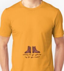 'Cowboy are you getting too Big for your Boots?' Unisex T-Shirt