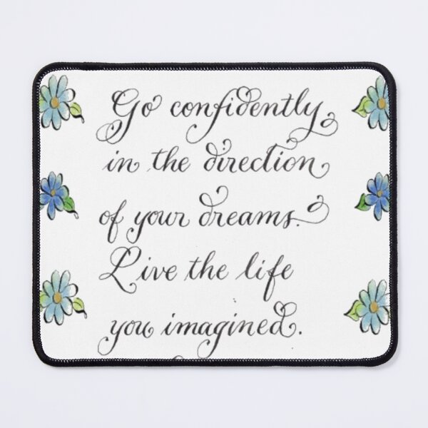 Item preview, Go Confidently Thoreau quote designed and sold by Melissa Renee.