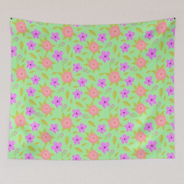 Item preview,  Colourful flowers pattern #2 designed and sold by Shiablue.