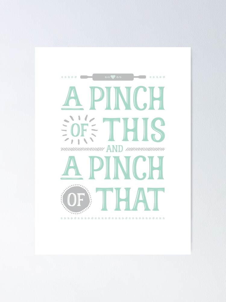 A Pinch Of This Recipe Book Poster for Sale by joywoods