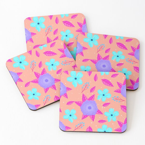 Item preview, Colourful flowers pattern #3 designed and sold by Shiablue.