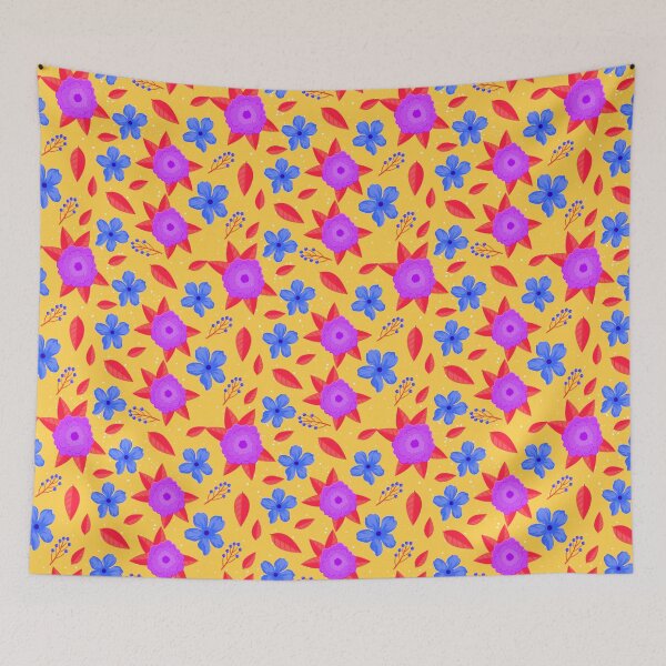 Item preview, Colourful flowers pattern #4 designed and sold by Shiablue.