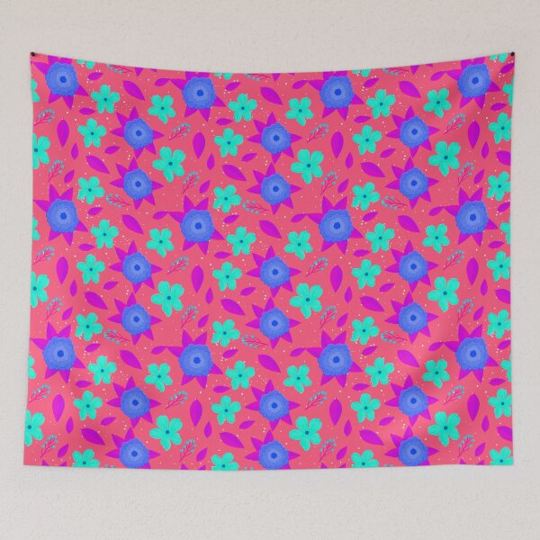 Item preview, Colourful flowers pattern #5 designed and sold by Shiablue.