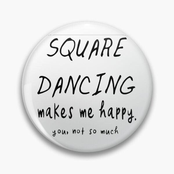 Item preview, SQD HAPPY BLK designed and sold by Square Dancing Gifts & Merchandise.