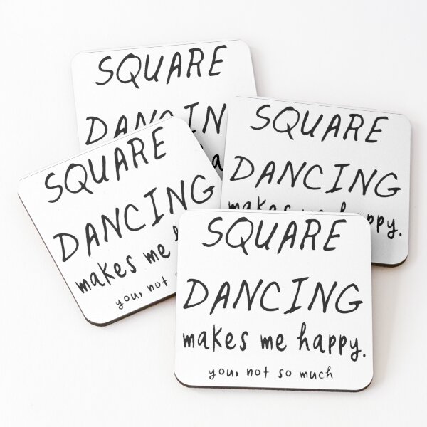 Item preview, SQD HAPPY BLK designed and sold by Square Dancing Gifts & Merchandise.