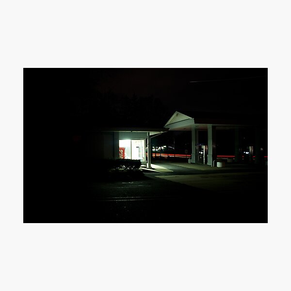 Abandoned Gas Station Photographic Print