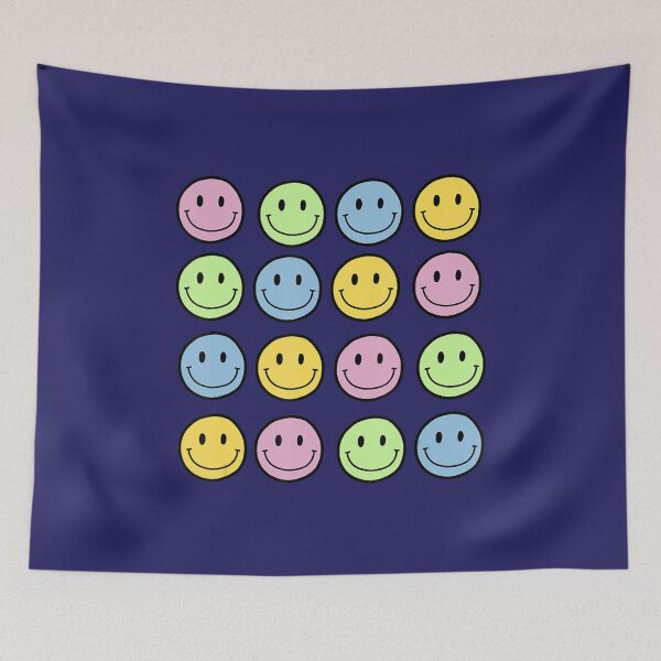 Item preview, Retro Vibe Multi Color Happy Face Smiley Face designed and sold by PalakFera.