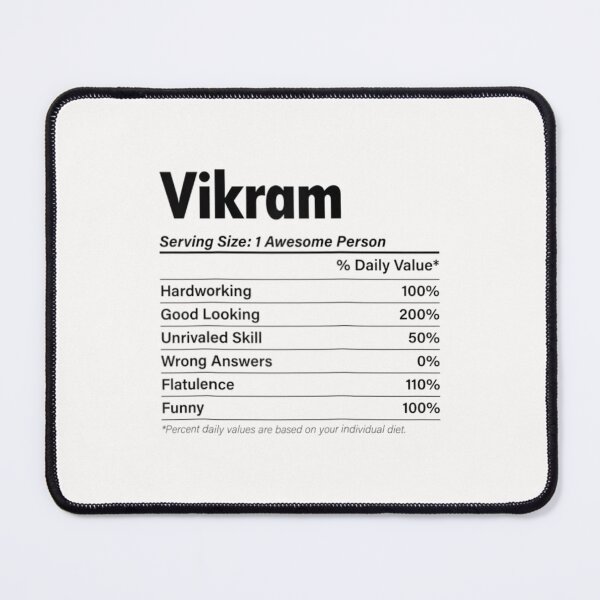Item preview, Vikram Nutrition Facts Name Definition designed and sold by PalakFera.