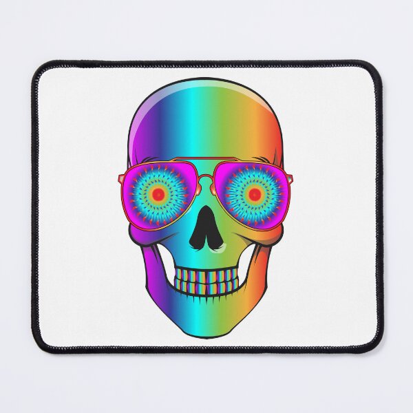 Item preview, Psychedelic Smiling Skull with sunglasses designed and sold by Buyeseoshop.