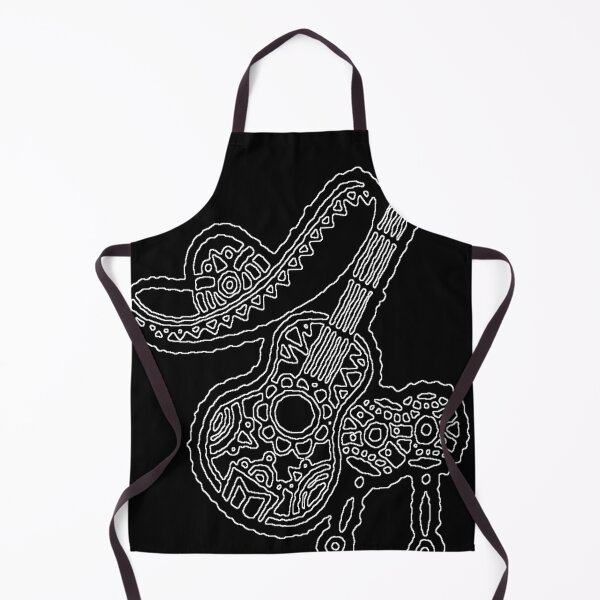 Item preview, Black and White Abstract Mexican Sombrero Guitar Maracas designed and sold by MugsNstuff Live Love Create!.